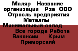 Маляр › Название организации ­ Рза, ООО › Отрасль предприятия ­ Металлы › Минимальный оклад ­ 40 000 - Все города Работа » Вакансии   . Крым,Приморский